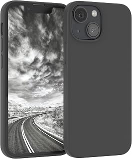EAZY CASE Premium Silicone Case for iPhone 13 Mini with Camera Protection and Inner Silicone Lining Bumper Handy Case Charcoal Grey