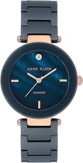 Anne Klein Women's Genuine Diamond Dial Ceramic Bracelet Watch