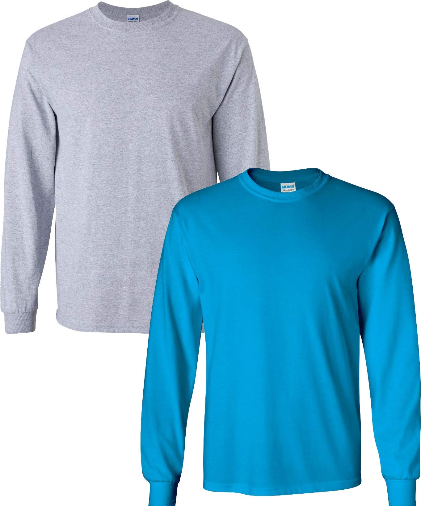 Gildan Gildan Men's Ultra Cotton Long Sleeve T-Shirt, Style G2400, 2-Pack Men's 