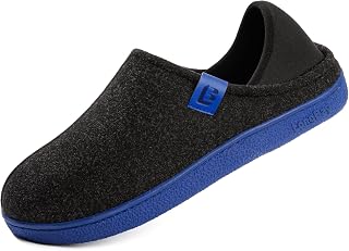 LongBay Mens Slippers with Removable Supportive Insole Slip on Casual House Shoes for Indoor Outdoor Bedroom Garden