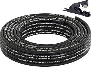 Boeray 3/8" DOT Air Line, 35FT SAE J844 PA12 Nylon Air Tubing with Cutter | 3/8" DOT-Approved Brake Line, Flexible PA12 Nylon Tubing for Air Suspension Kit, Truck Trailer Brake System & Fluid Transfer
