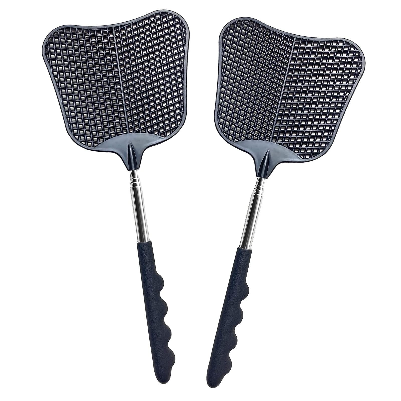 Fly Swatter, 2 Pcs Telescopic Plastic Fly Swatters, Extendable Flyswatter | Flys