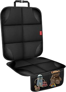 Car Seat Protector, Carseat Seat Protectors with Thick Padding No Imprints | Non-Slip Backing,Waterproof,Universal Fit,Heat Resistant,600D Fabric Car Seat Covers with Storage Pockets for Baby
