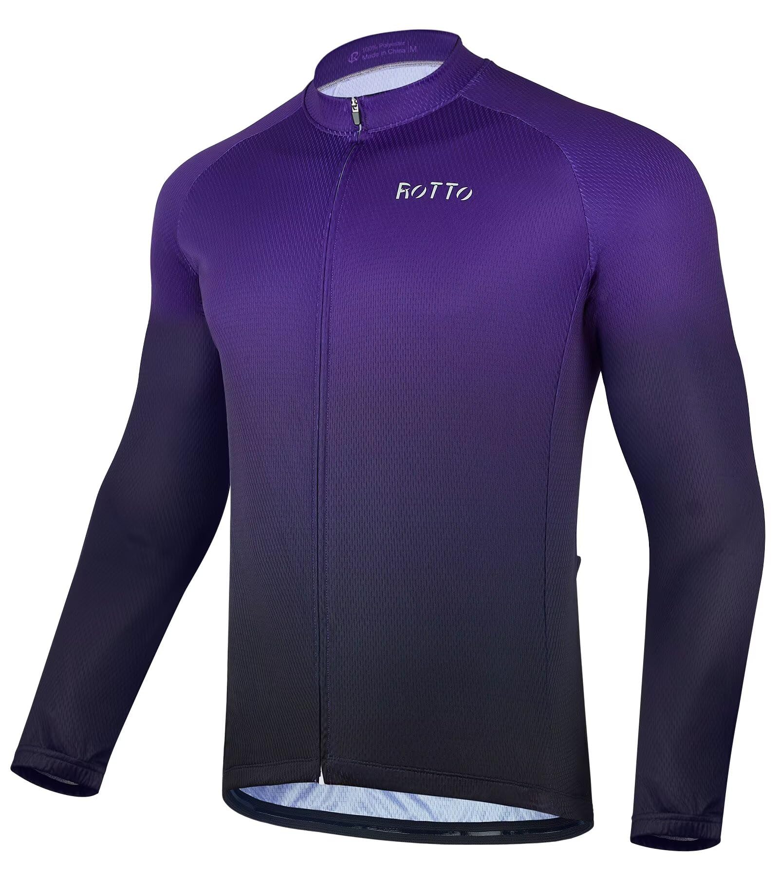 ROTTO Cycling Jersey Mens Bike Shirt Long Sleeve Gradient Color Series