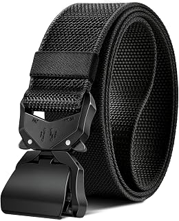 Tactical Belt Military Nylon Elastic Belt for Men Work Heavy Duty 1.5" Quick Release