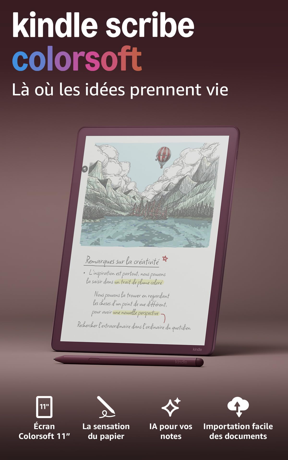 Amazon Kindle Scribe Colorsoft 64GB (newest model) — 11” paper-like color displa