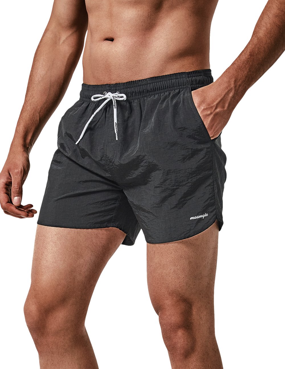 maamgic Men Swimming Shorts Classic Mesh Lined Surf Trunks Quick-Drying Beach Sh