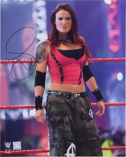 Lita WWE Autographed 16" x 20" Entrance Photograph - Autographed Wrestling Photos