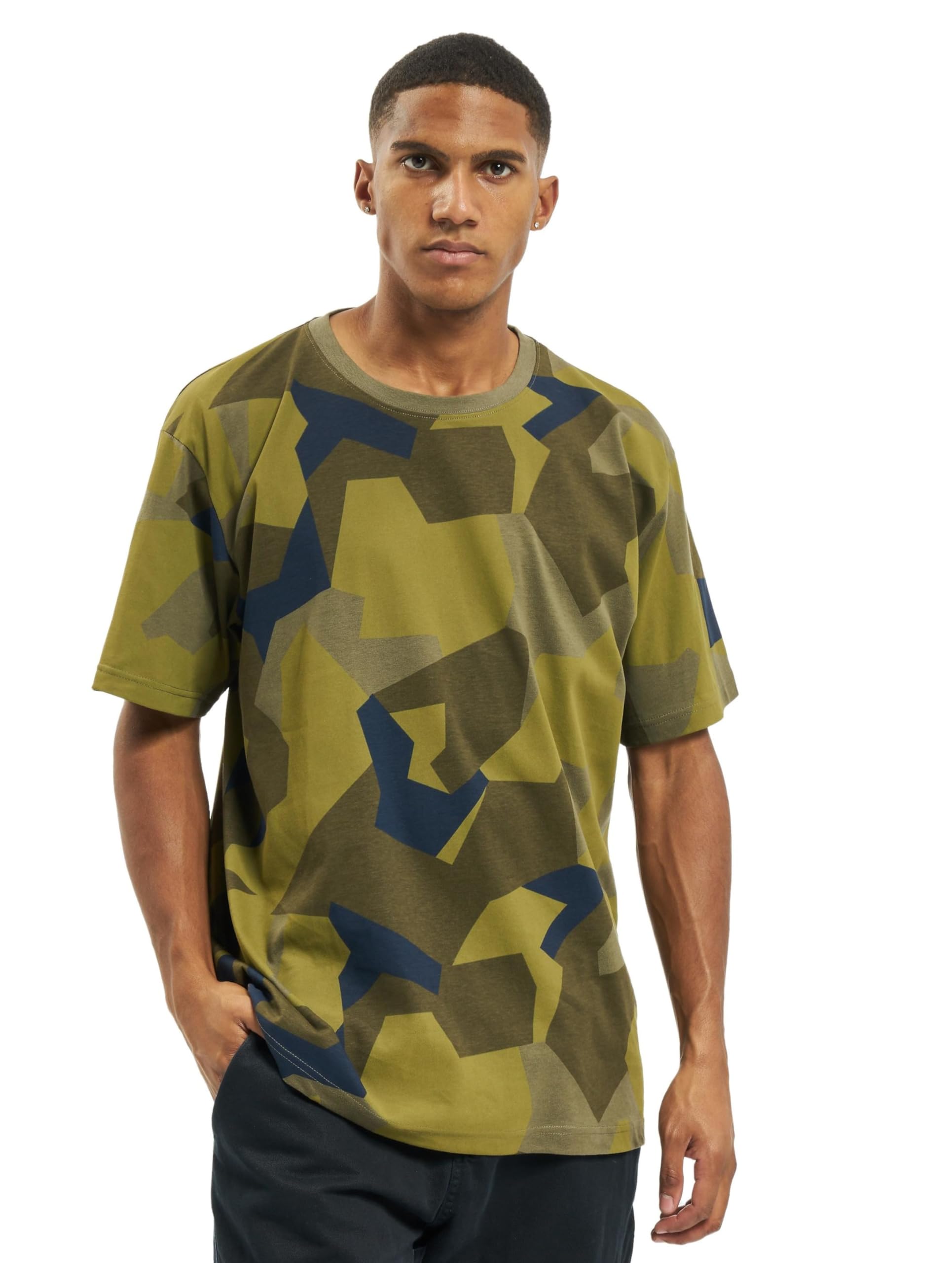 Brandit Men's Premium T-Shirt Short Sleeve Forest Camouflage