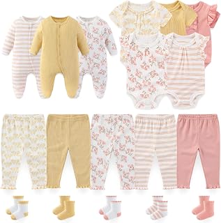 BIGBIGKISS Baby Boy Girl Clothes 18 Piece Layette Gift Set and Accessories