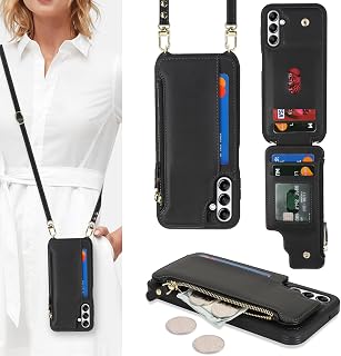 Cavor for Samsung Galaxy A14 5G Phone Case Wallet for Women, Black