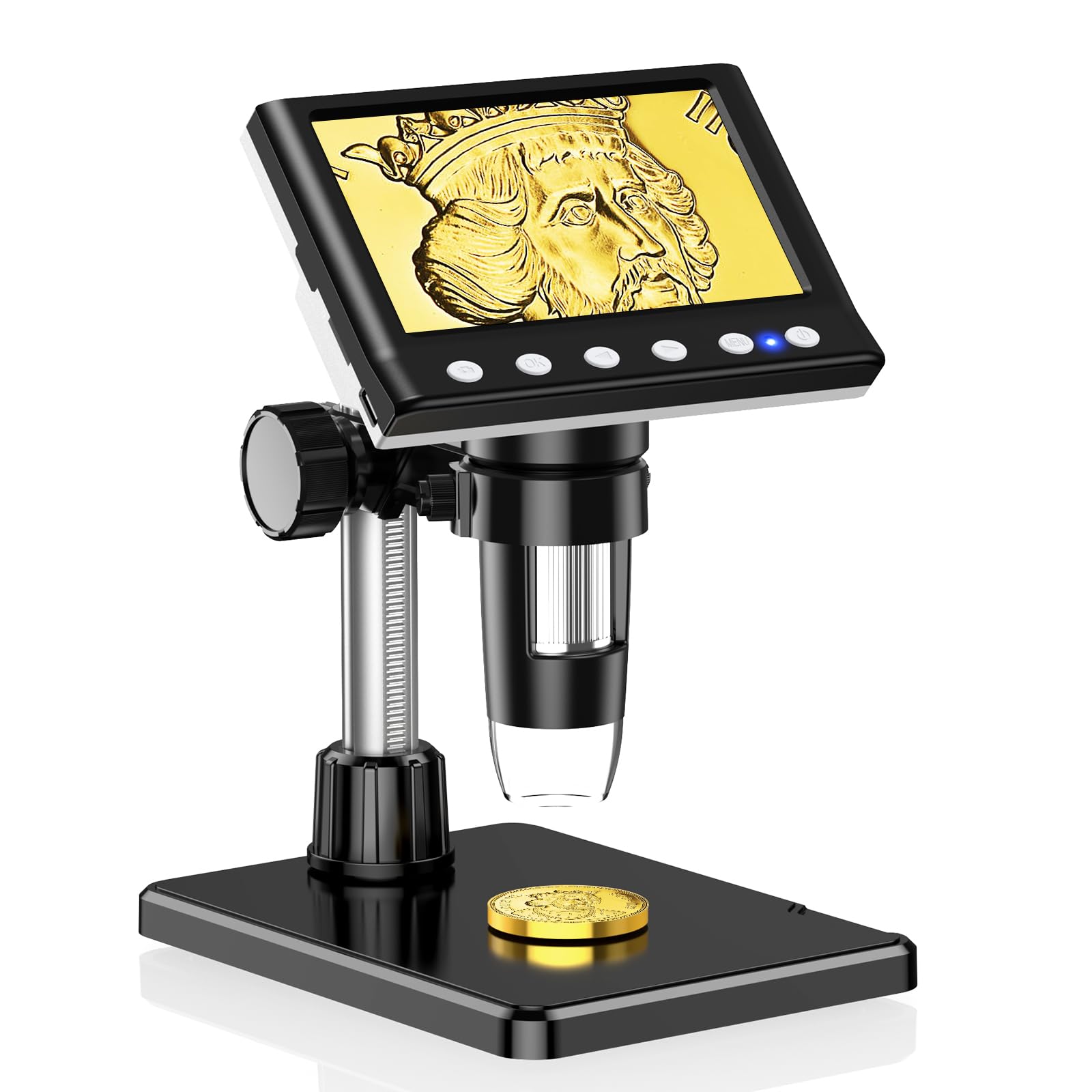 Leipan 4.3" Coin Microscope Coin Magnifier, 1980P HD Digital Microscope | Error 