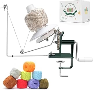 SPEENSUN Large Yarn Winder, 10-15 oz Capacity, Heavy Duty Ball Winder | Sturdy Metal &amp; ABS Structure, Easy-to-Install, Makes Center-Pull Cakes for Crocheting and Knitting