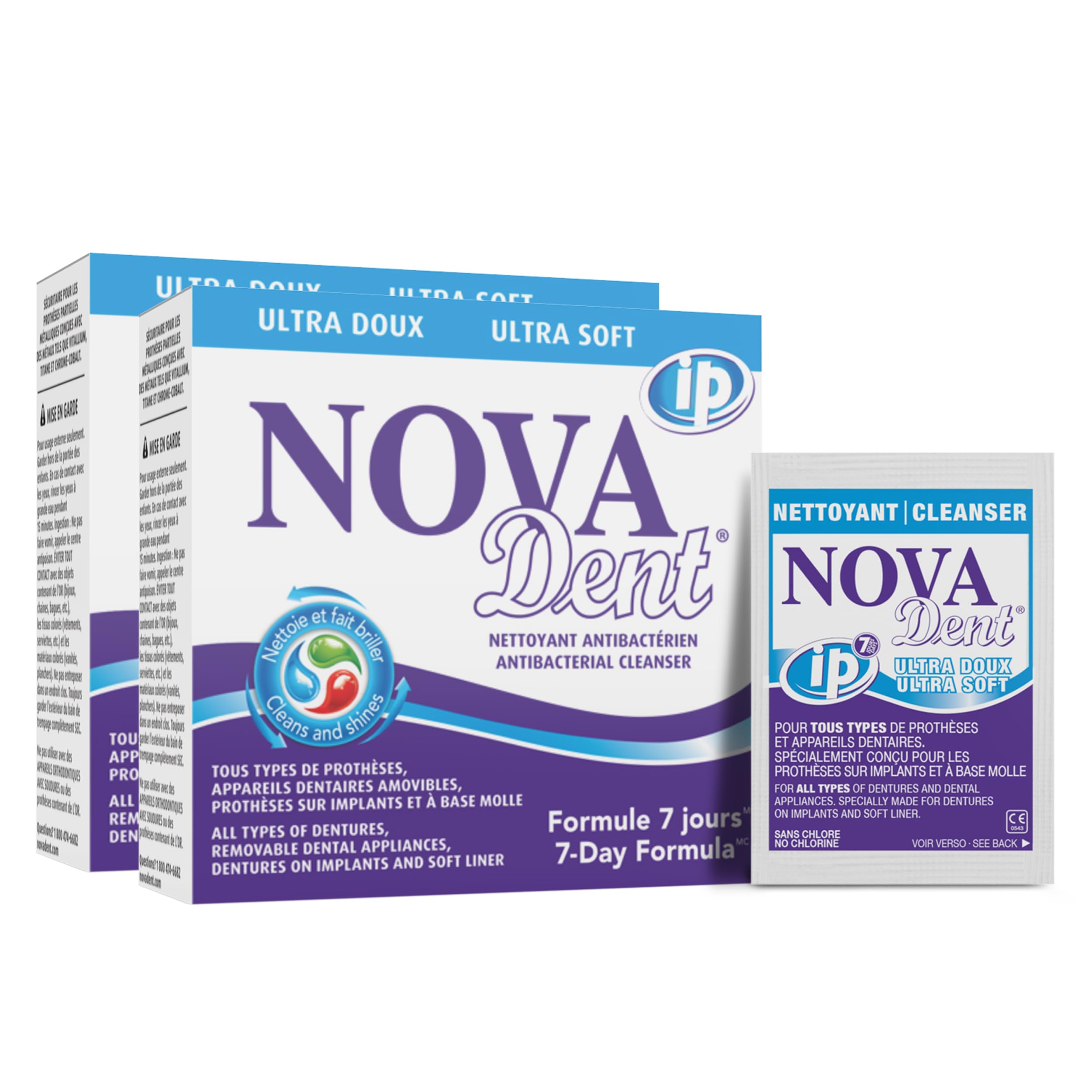 Novadent Denture Cleaner – IP Ultra Soft – 6 Months (26 sachets)