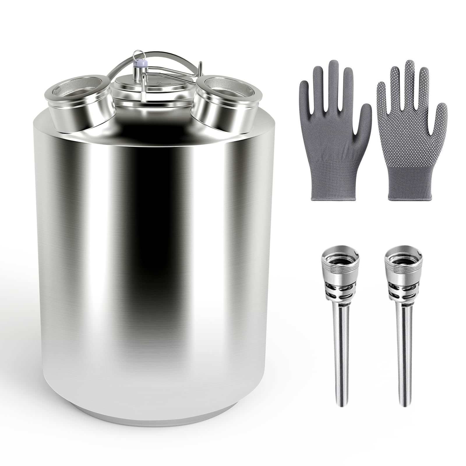DRKSBesto 2.5 Gallon / 10 L Kegerator Cleaning Kit, 304 Stainless Steel Beer Lin