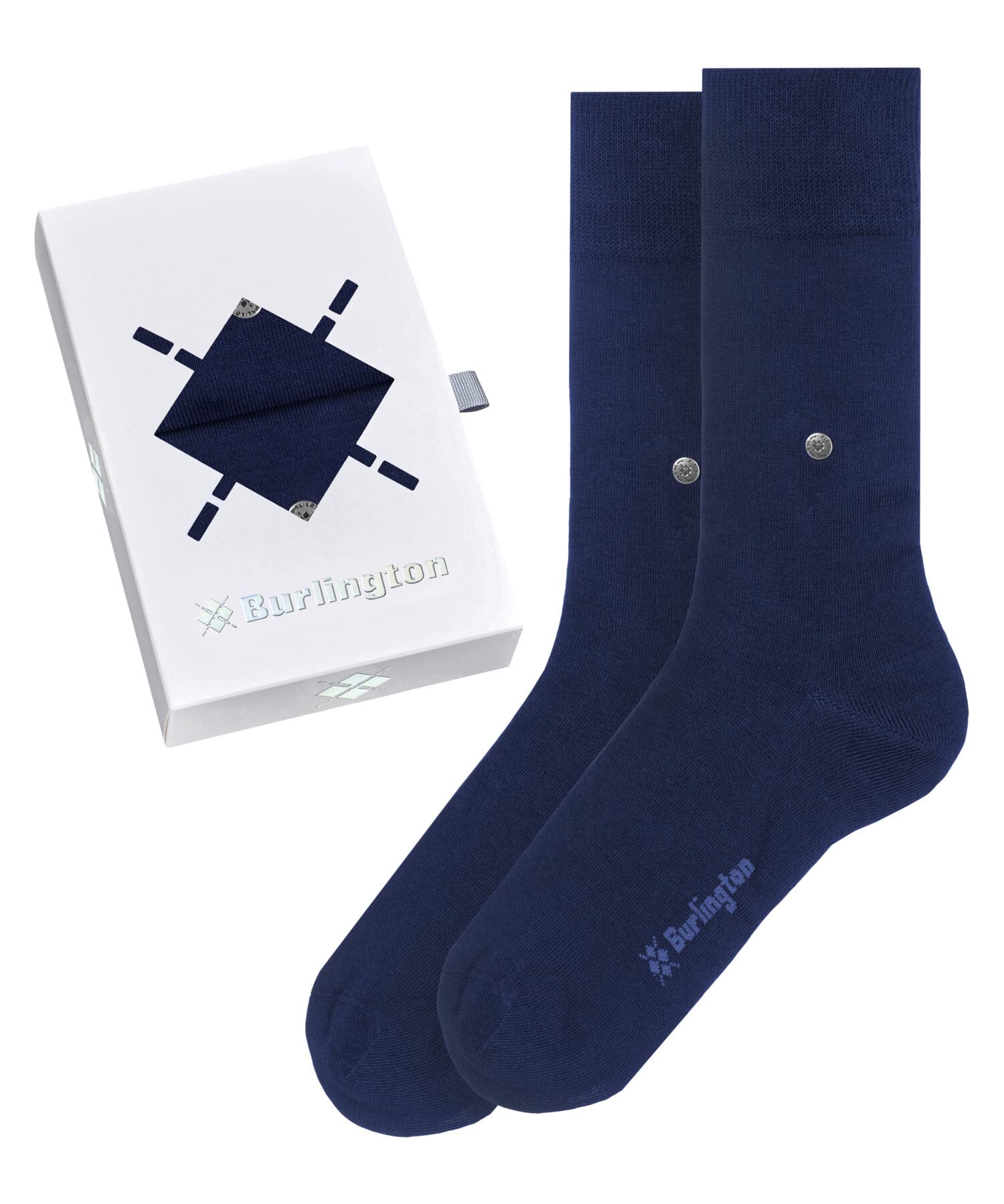 Burlington men basic uni gift box socks breathable cotton flat seam soft reinfor