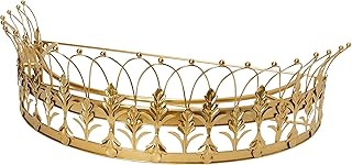 Creative Co-Op Decorative Metal Curtain or Canopy Crown, Gold Finish