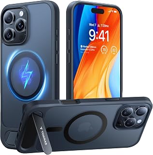 TORRAS for iPhone 16 Pro Max Case Translucent Black