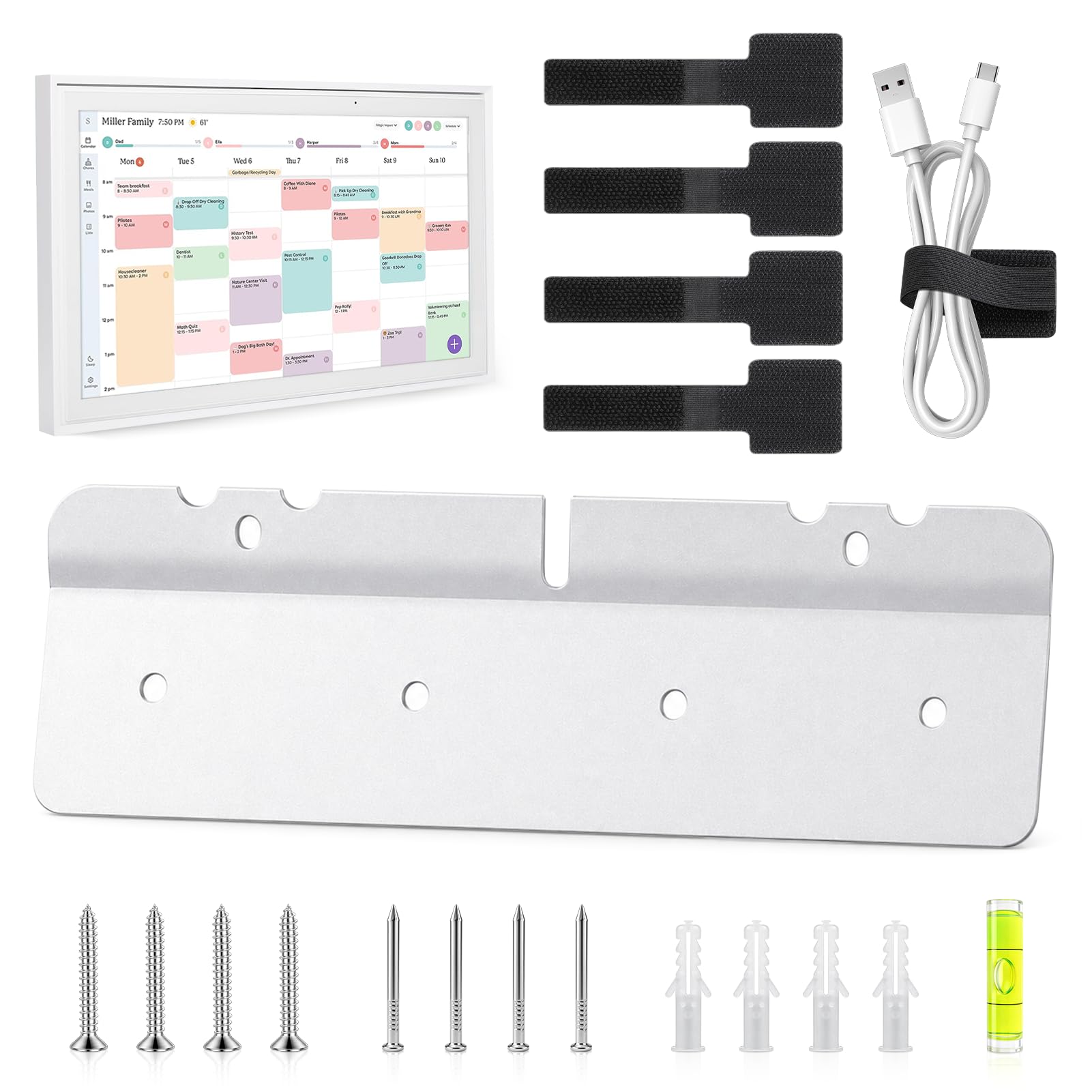 Wall Mount for Skylight Digital Calendar Gen 1 15 Inch only (Not Gen 2) | Damage