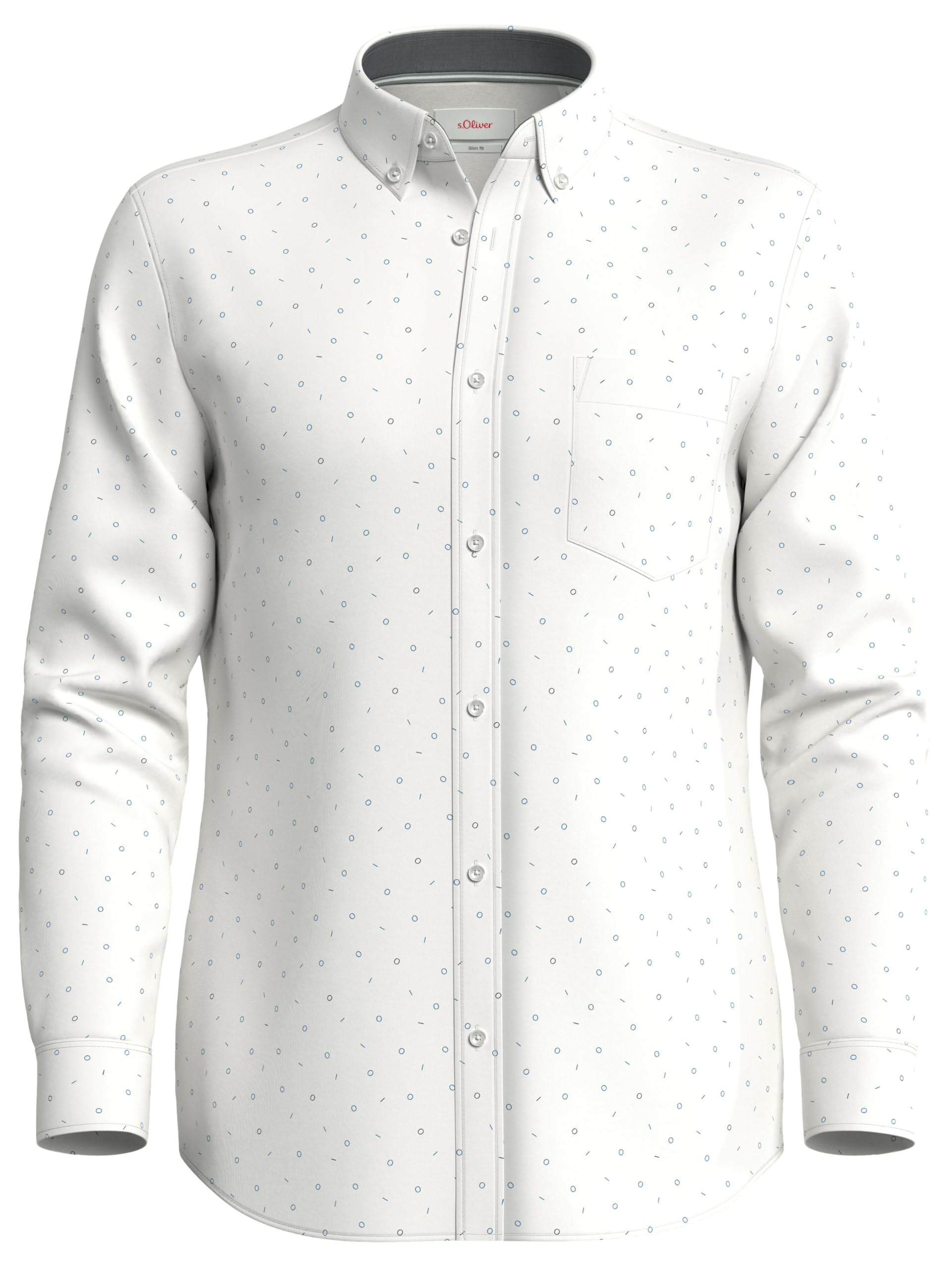s.Oliver Slim Fit: Patterned Cotton Stretch Shirt