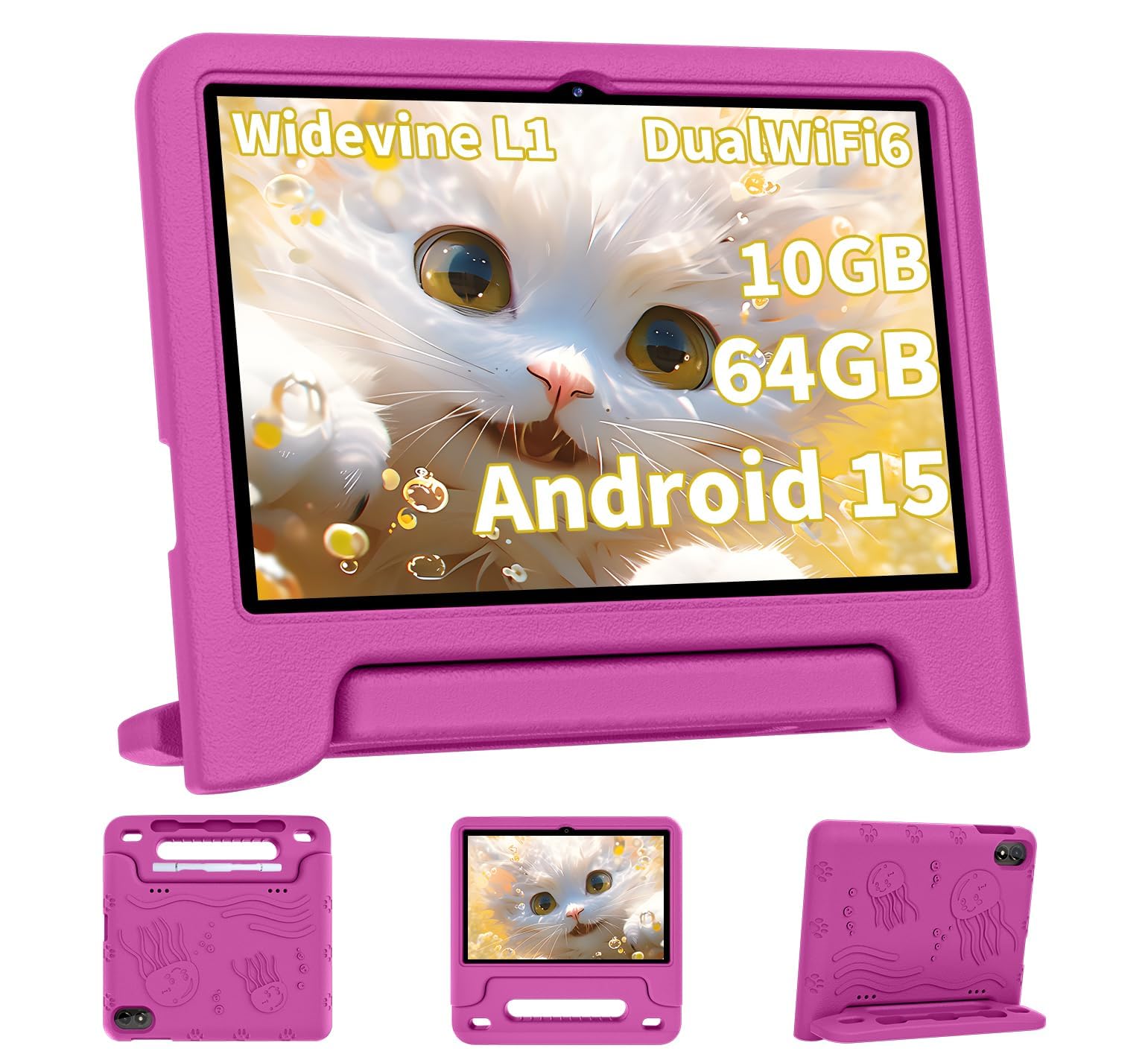 COLORROOM 2026 Upgraded Android 15 Tablet, 10inch Kids Tablet, Octa-core CPU, 10