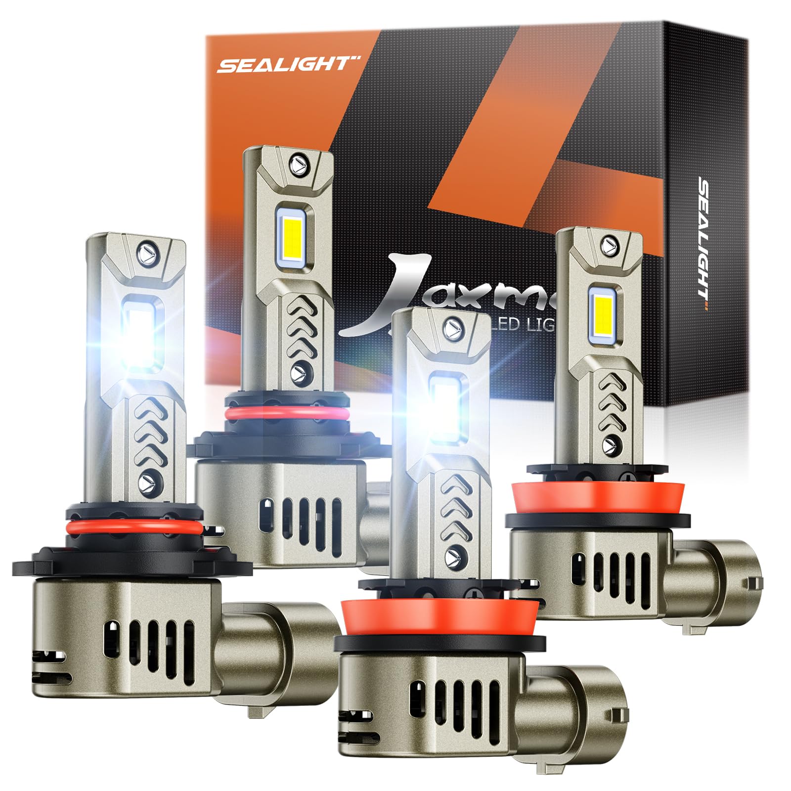 SEALIGHT 2026 Brightest H11 9005 LED Headlight Bulb Combo, 230,000LM 1500% Brigh