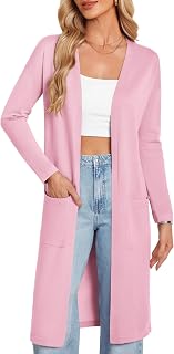 GRACE KARIN Womens Long Cardigan Sweaters Lightweight Open Front Maxi Cardigans for Women Fall Fashion Outfits 2026
