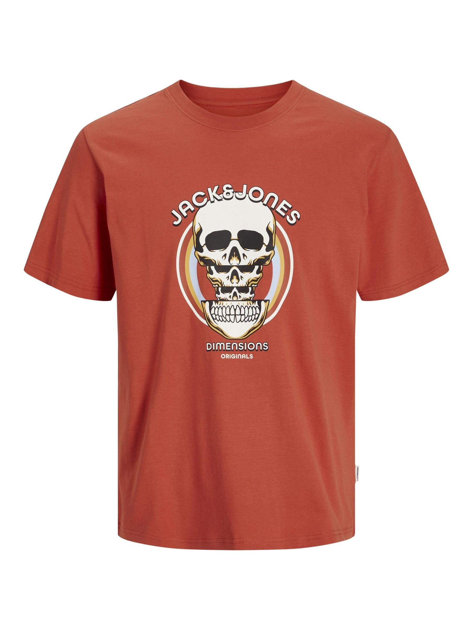 JACK & JONES Skull Tee Joranatomy SS Crew Neck Sn Men's T-Shirt