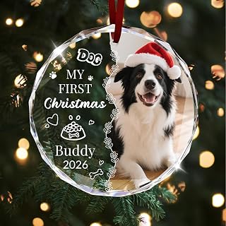 Personalized Dog Christmas Ornaments 2026, Custom Christmas Photo Ornament