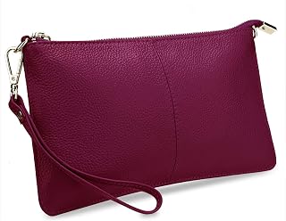 YALUXE Women's Genuine Leather Wristlet Handbags Purses Clutch Wallet Bag