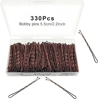 Bobby Pins Brown, 330 Count 2.2 Inch Hair Pins With Cute Box, Premium Bobby Pin For Kids, Girls And Women, Great For All Hair Types