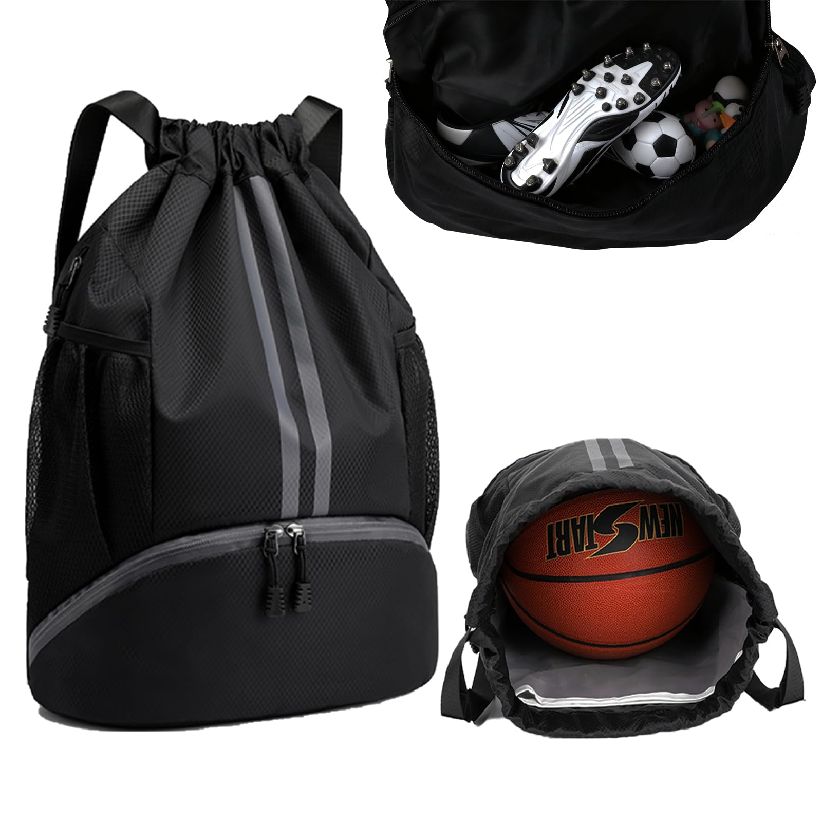 Waterproof Football Boot Bag PE Kit Bag with Shoe Compartment
