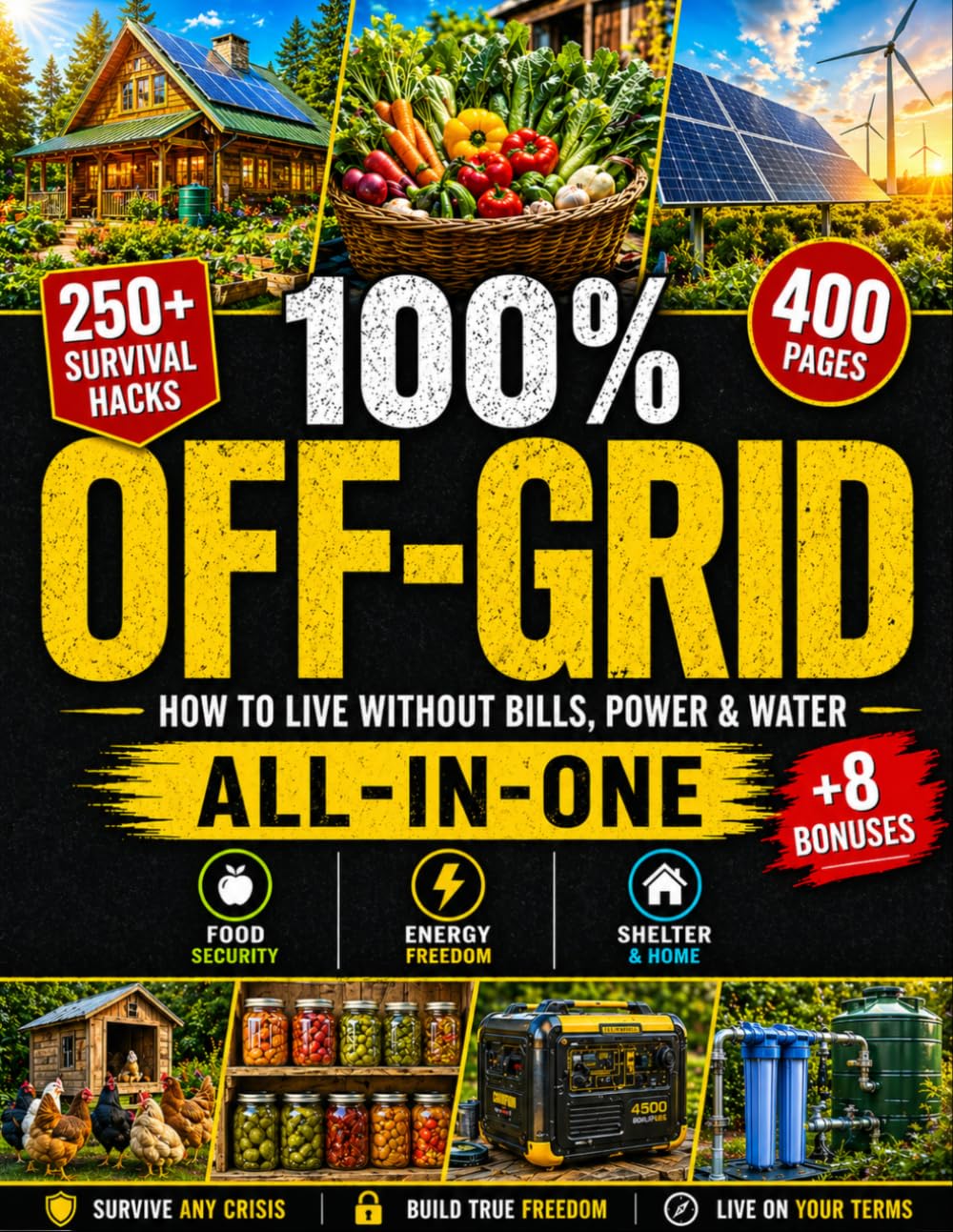 100% Off-Grid • The Ultimate Self-Sufficiency Bible: How to Grow, Build, and Pro