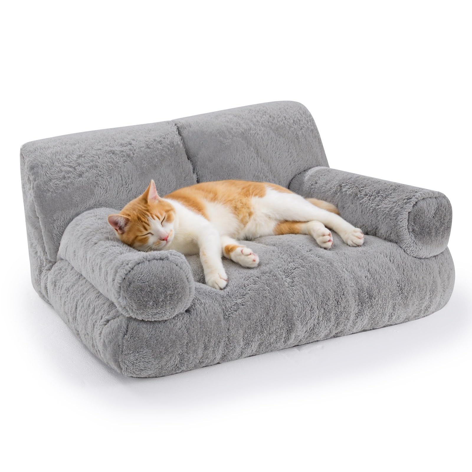 Gimars Upgrade Large Cat Couch Bed-Added 10% More Stuff Sponge, Orthopedic Pet B