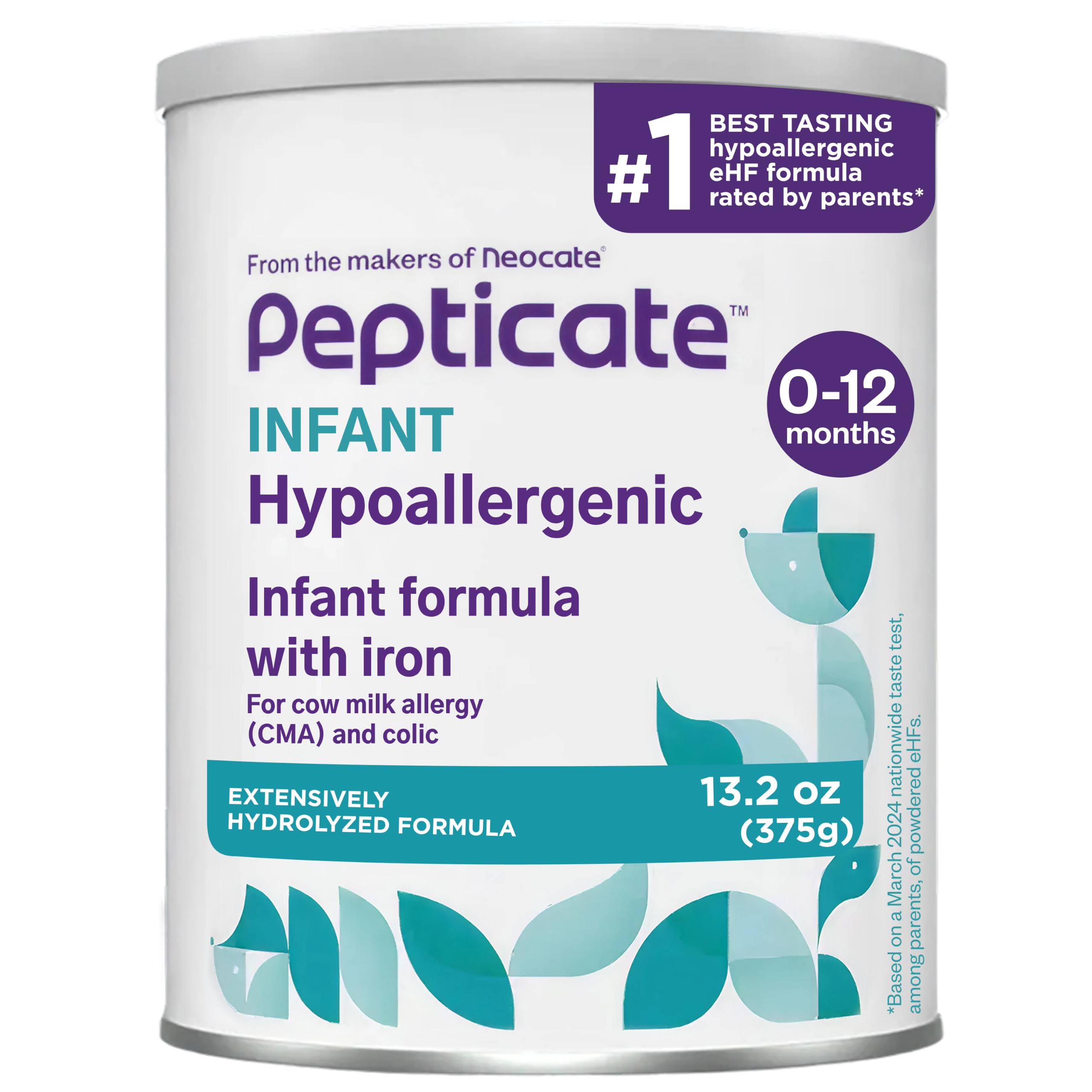 Pepticate Hypoallergenic Infant Formula 0–12 Months 13.2oz | Hypoallergenic baby