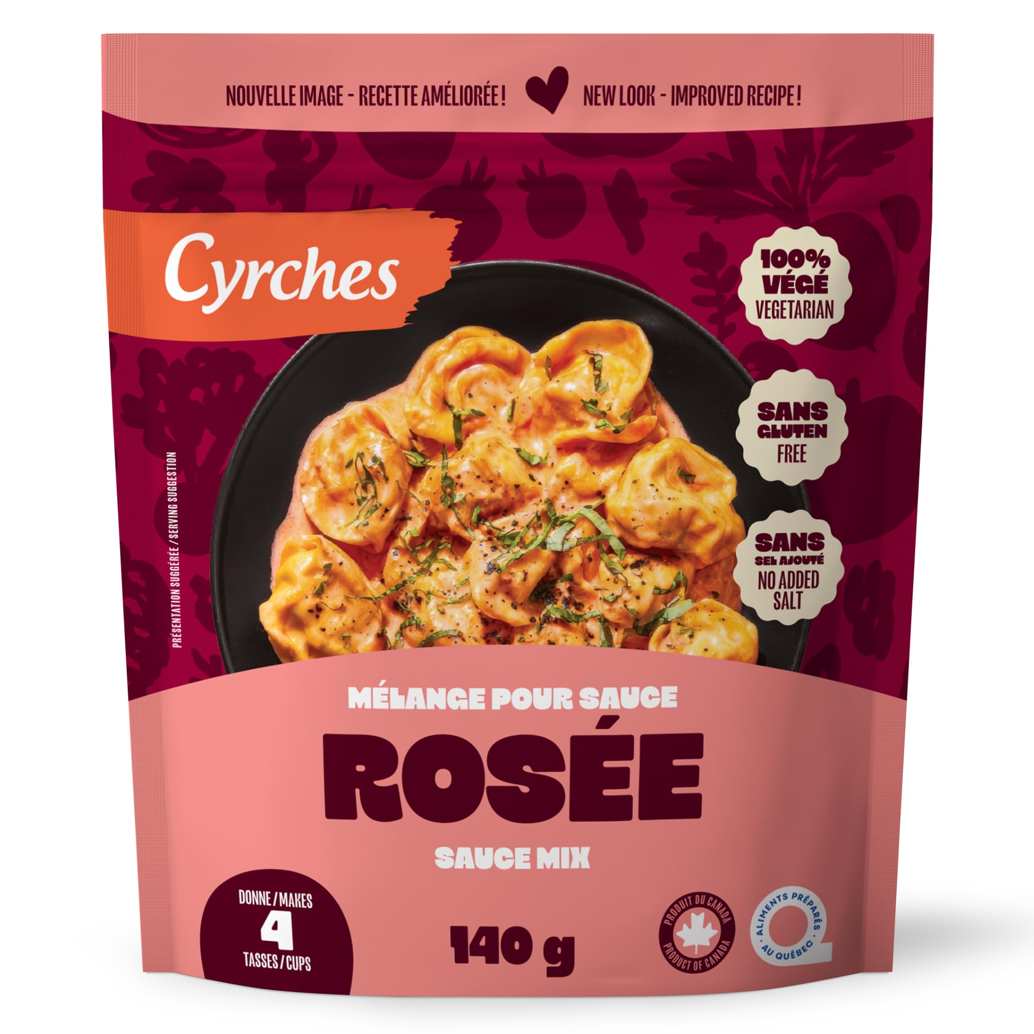 Cyrches Rosée Sauce Mix, Gluten-Free & Vegetarian, No Added Salt, 140 g