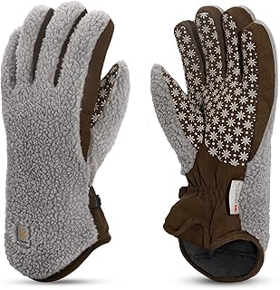 Jökulríki Womens Sherpa Winter Gloves with 3M Thinsulate for Cold Weather