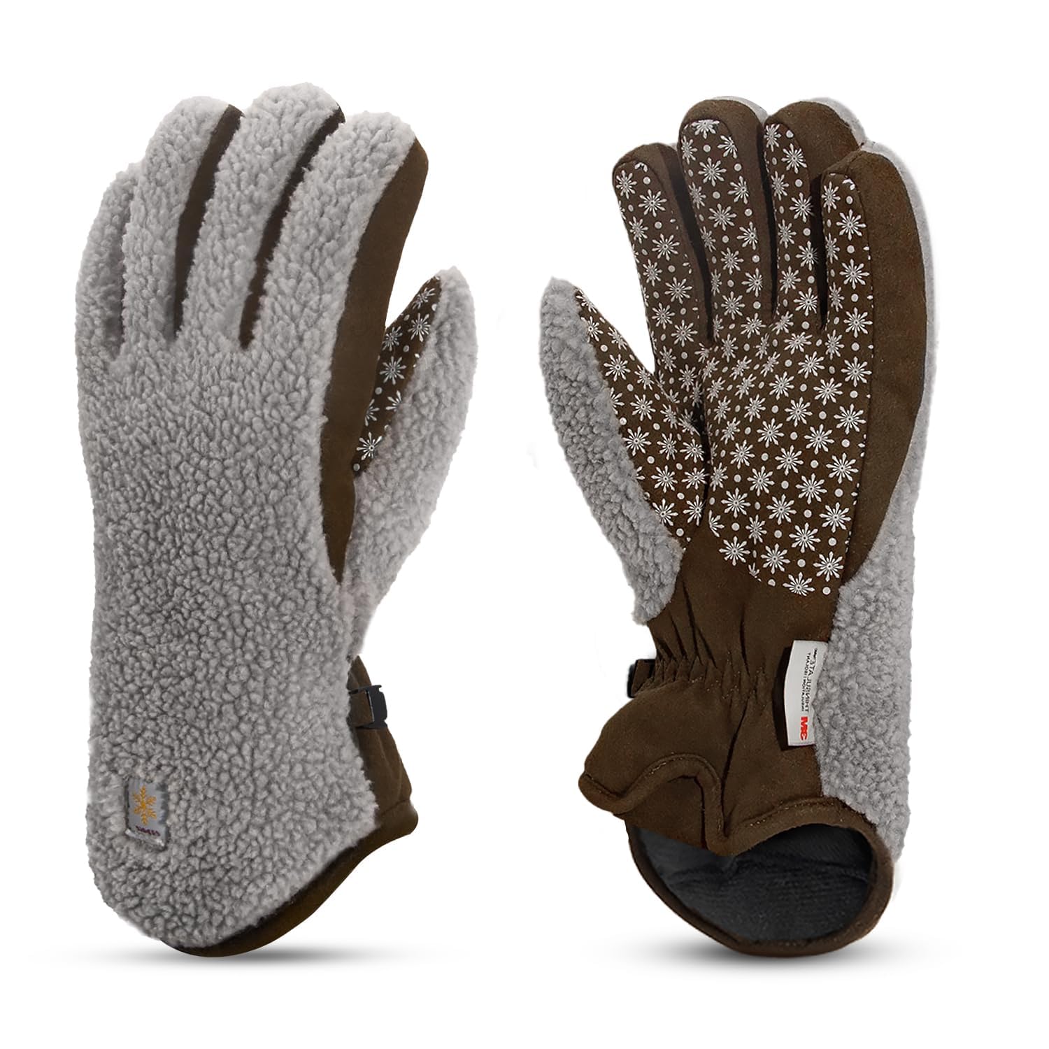 Jökulríki Womens Sherpa Winter Gloves with 3M Thinsulate for Cold Weather