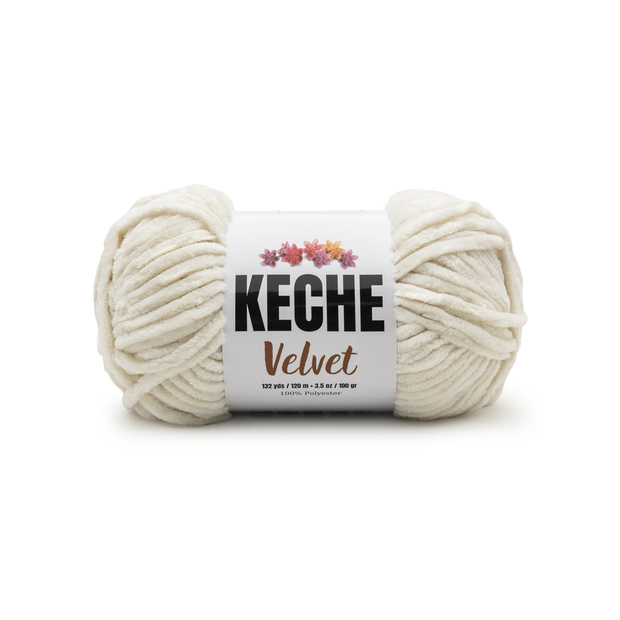 Keche Velvet Yarn for Crocheting, Soft Chenille Bulky Baby Blanket Amigurumi Yar