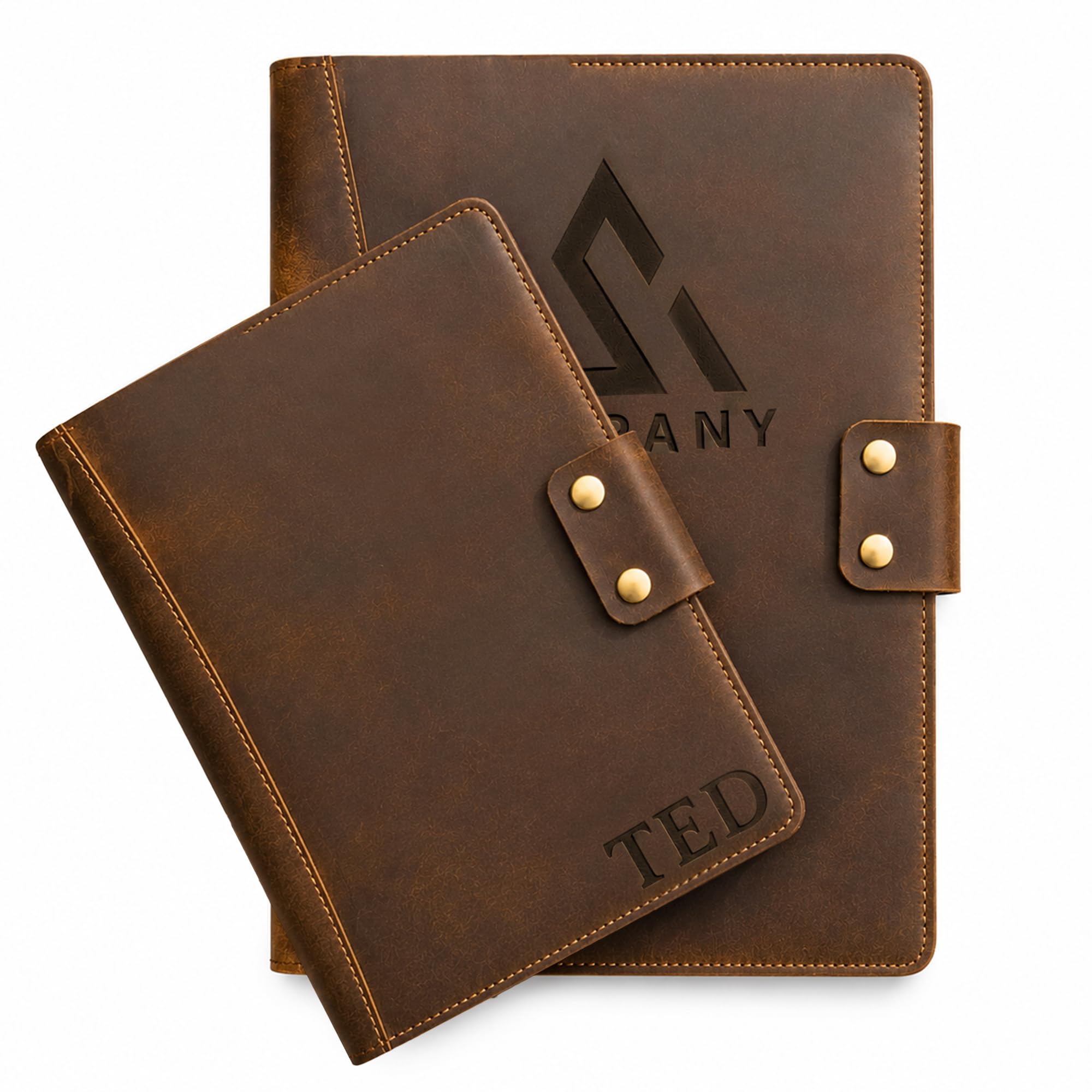 Personalized Leather Portfolio for Men, Women - Custom Business & Organizer A4 A