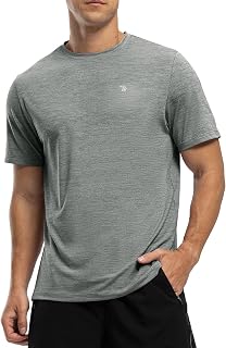 Rdruko Men's Dry Fit Workout Shirts Moisture Wicking Short Sleeve Athletic Running Gym Active T Shirts