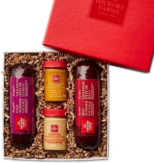 Hickory Farms Beef & Ham Hickory Sampler | Small Gift Box | Meat Sampler | Gourmet Savoury Spreads | Gourmet Food Gift Basket Perfect For Family, Birthday, Sympathy, Congratulations Gifts, Retirement, Thinking of You, Business and Corporate Gifts
