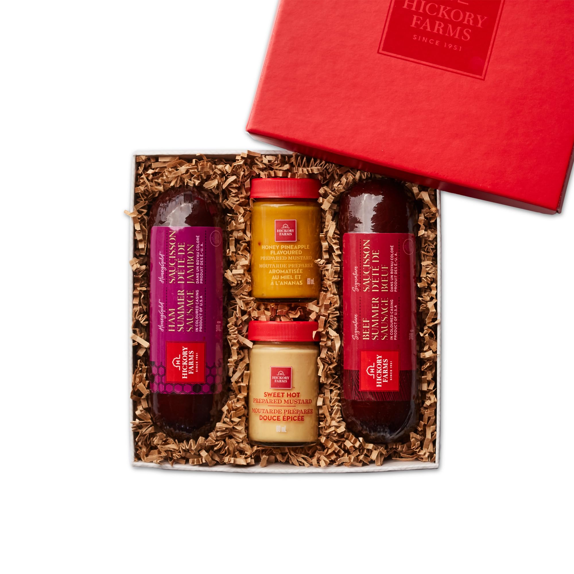 Hickory Farms Beef & Ham Hickory Sampler | Small Gift Box | Meat Sampler | Gourm