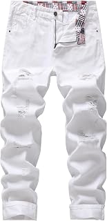 MZNBURAM Mens Denim Jeans Non Stretch Regular Fit Straight Leg Denim Trousers