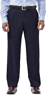 Haggar Men's E-CLO Repreve Stria Flat Front Dress Pant