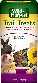 Wild Harvest Trail Treats Small Animal Treats, 11 oz | For Guinea Pigs, Hamsters, Gerbils & Adult Rabbits, Mad With Seeds, Nuts & Real Berries