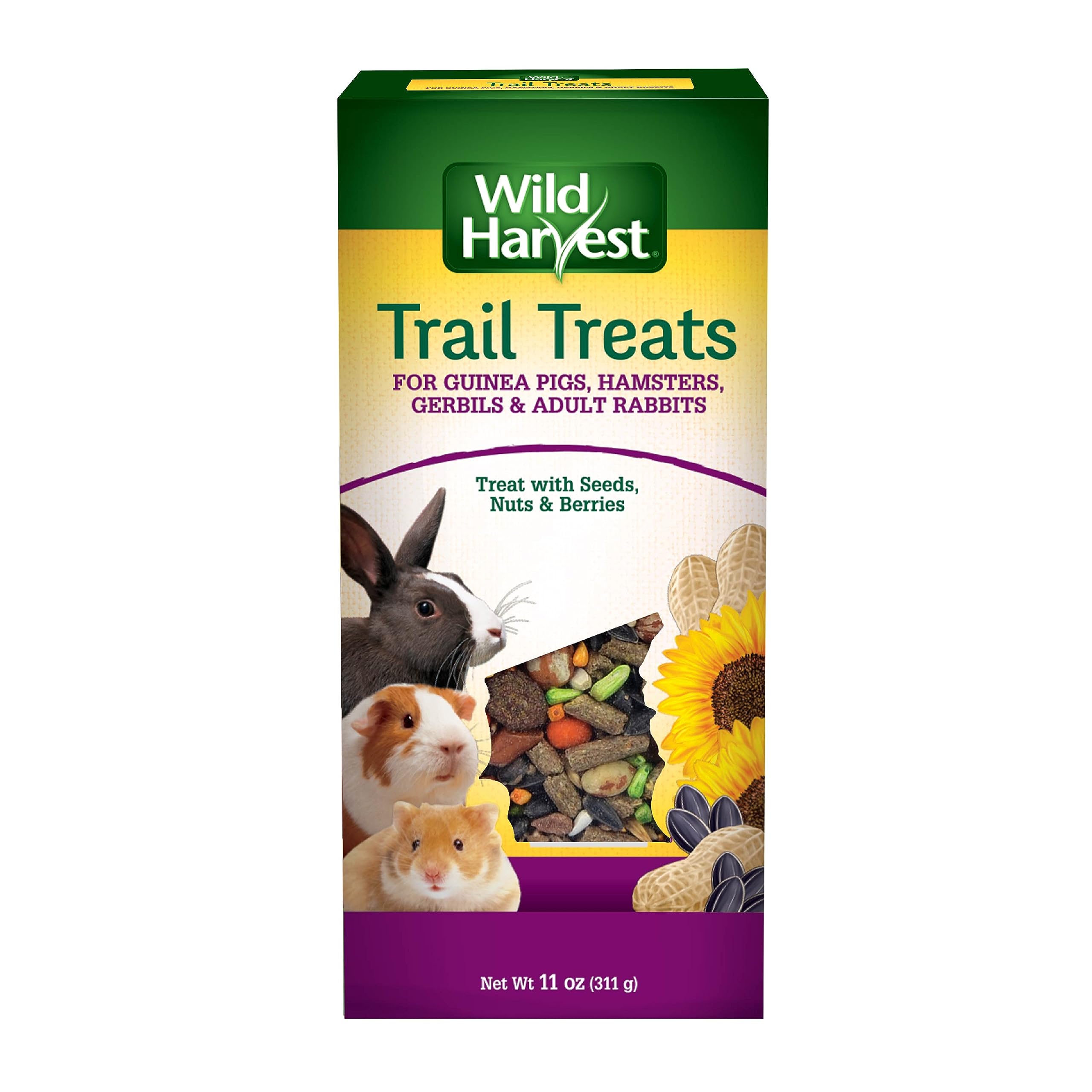 Wild Harvest Trail Treats Small Animal Treats, 11 oz | For Guinea Pigs, Hamsters