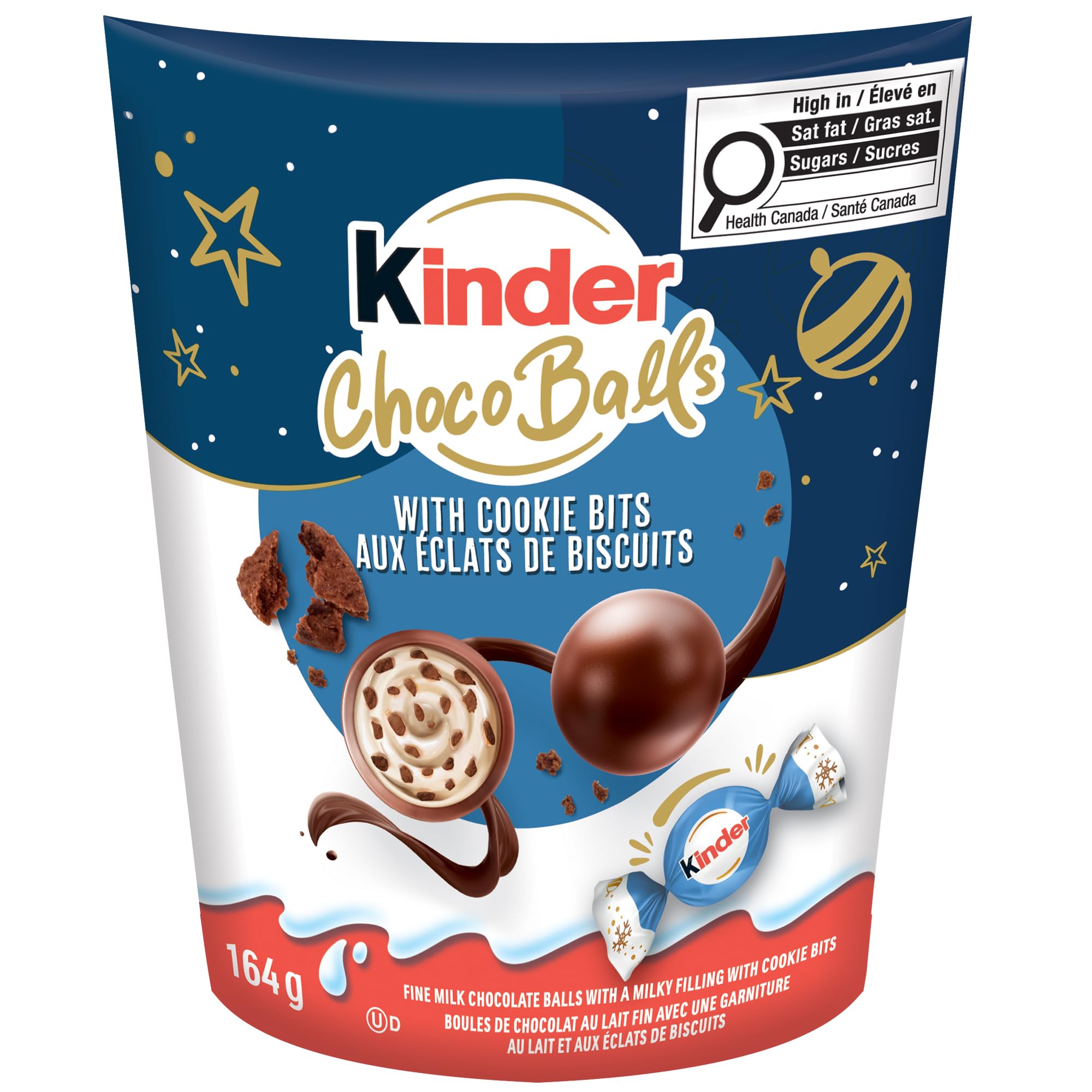 KINDER CHOCO BALLS With Cookie Bits - Christmas Confections - 164 g | Milk Choco