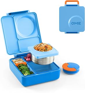 Omie OmieBox Kids Insulated Leakproof Bento Lunch Box with Food Jar (Blue Sky)