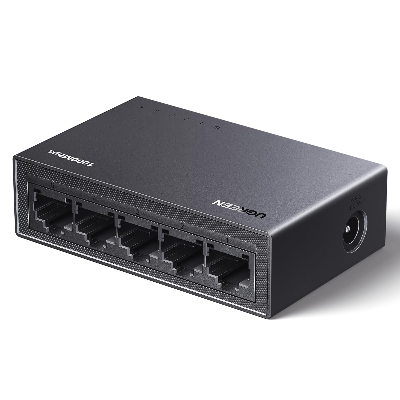 UGREEN 5 Port Gigabit Network Switch, Ethernet Splitter Hub | Plug & Play, Deskt